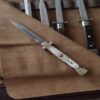 Akc Geyik Boynuzu İtalyan  Stiletto Curved Blade Pocket Knife