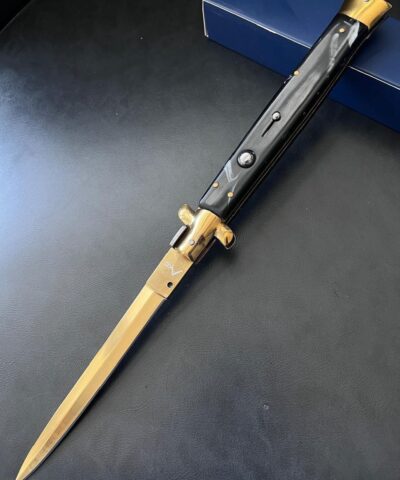 Akc 33 Cm Gold Siyah Sedef Kabze İtalyan Stiletto
