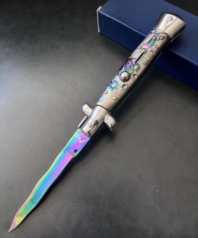 Akc Desenli Yılan Ağızlı Gökkuşağı İtalyan Stiletto