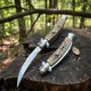 Columbia Company Geyik İşlemeli Kemik Kabze Manuel Kamp Çakısı