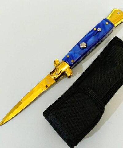 Akc Mavi Sedef Gold İtalyan Stiletto