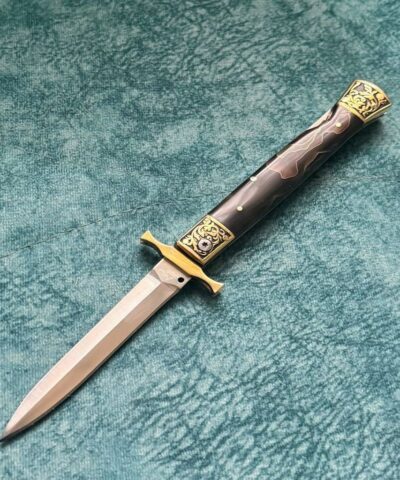 Akc Pirinç İşleme Sedef Kabze Mnauel Kamp Çakısı