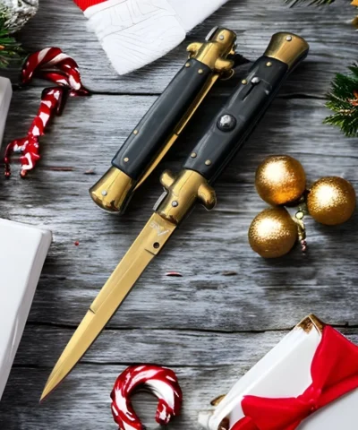 Akc Siyah Gold İtalyan Stiletto