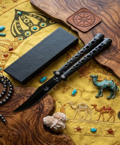 Benchmade Delik Desenli Black Kelebek Kamp Çakısı
