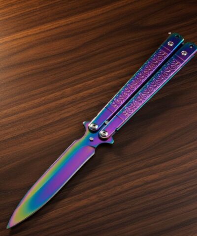 Benchmade Desenli Gökkuşağı  Kelebek Çakı