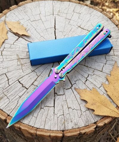 Benchmade Gökkuşağı Ejderha Desenli Kelebek