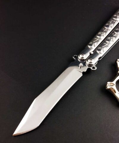 Alternative view of Benchmade Gri Kuru Kafa Desenli Çakmak Hediyeli Kelebek Çakı