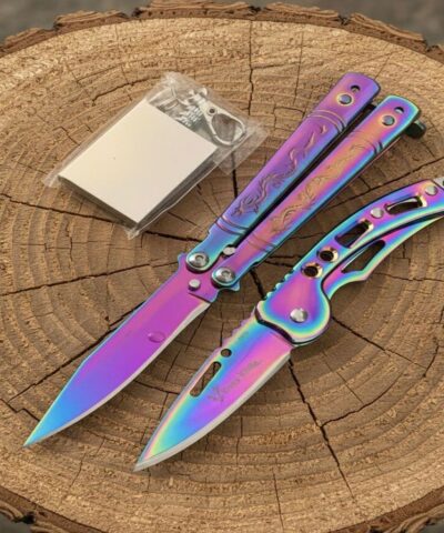 Benchmade Mini Ejdeha Motifli Ve Mini Çakı Hediyeli Kelebek Seti