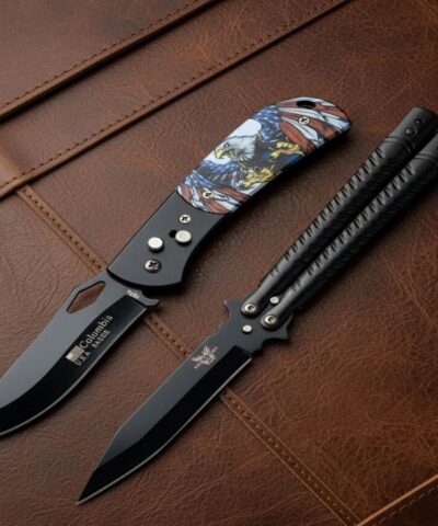 Benchmade Siyah ve Düğmeli Kelebek Seti