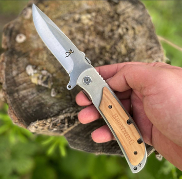 Browning 338 Ahşap Kabze Survival Kamp Çakısı