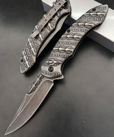 Browning Desenli Eskitme Gri Kamp Çakısı