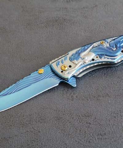 Browning EXT-2010-C Deniz Kızı İşlemeli Kabze Otomatik Kamp Çakısı