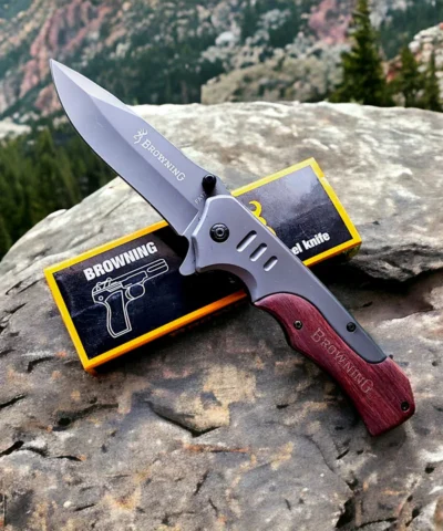 Browning FA17 Ahşap Kabze Otomatik Kamp Çakısı