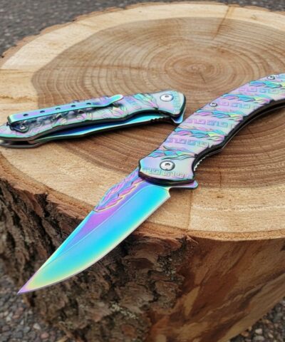 Browning Gökkuşağı Desenli Kamp Çakısı