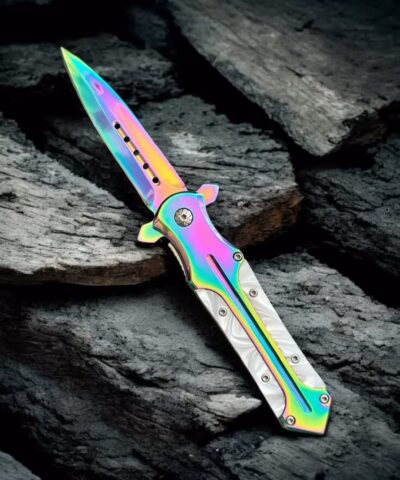 Browning Gökkuşağı Sedef Kabze Otomatik Kamp Çakısı