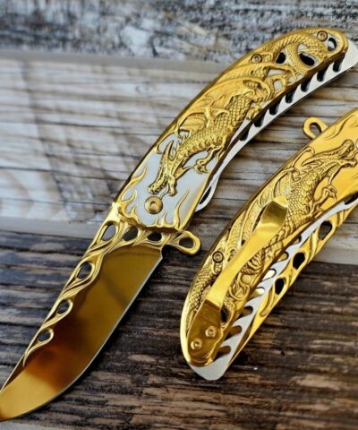 Alternative view of Browning Gold Ejderha Desenli Kamp Çakısı