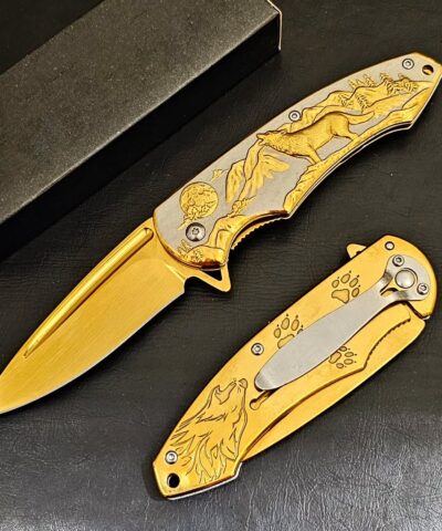 Browning Gold Kurt Desenli Kamp Çakısı