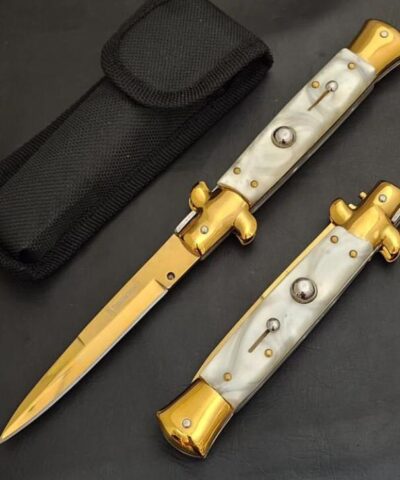 Akc Gold Sedef Kabze İtalyan Stiletto