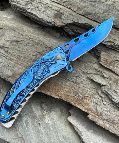 Alternative view of Browning Mavi Ejderha İşlemeli Kamp Çakısı