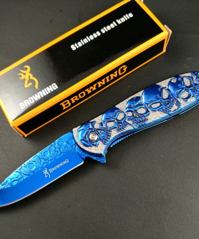 Browning 2955BL Mavi Kuru Kafa Desenli Kamp Çakısı