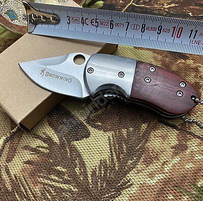 Browning Tombul 8-11 Ahşap Kabze Manuel Kamp Çakısı