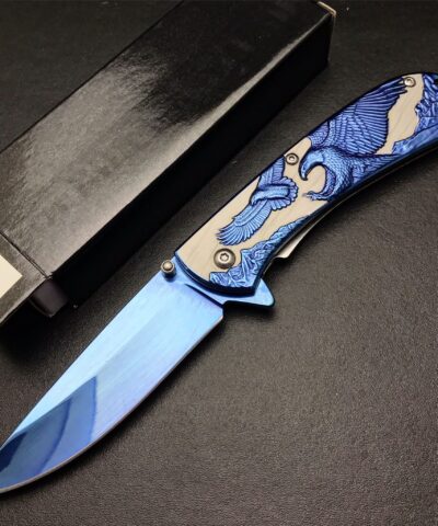 Browning YST5952BL Kartal Motifli Mavi Kamp Çakısı