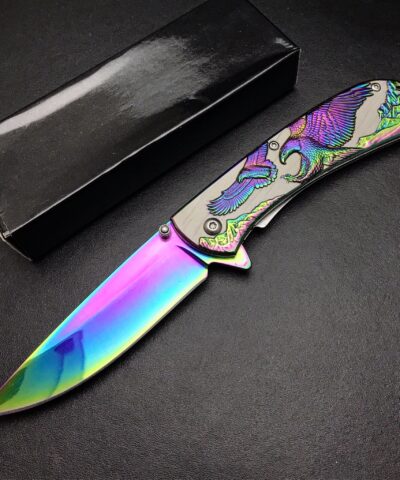 Browning YST5952RB Kartal Motifli Gökkuşağı Kamp Çakısı