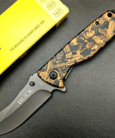 Buck X58 Desenli Otomatik Kamp Çakısı