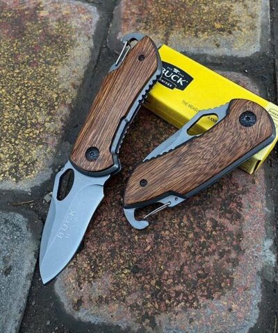 Buck X74 Ahşap Kabze Kamp Çakısı