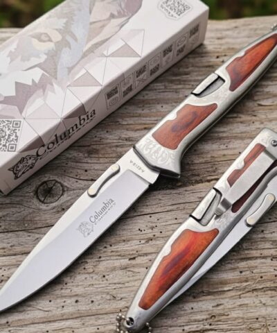 Columbia Company A3123-A Ahşap Kabze Manuel Kamp Çakısı