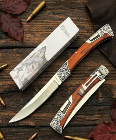 Columbia Company A3165-A İşlemeli Manuel Kamp Çakısı