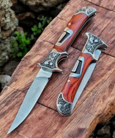 Columbia Company A3207-A Gravür İşlemeli Manuel Kamp Çakısı