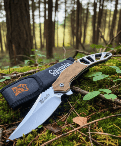 Columbia Company A3390-B Fixed Blade Brown Otomatik Kamp Çakısı