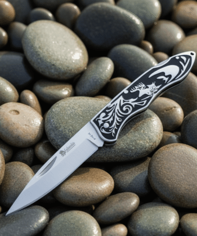 Columbia Company F-815 Geyik İşlemeli Manuel Kamp Çakısı