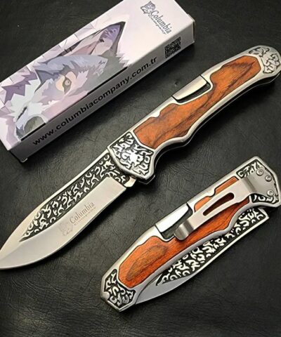 Columbia Company B3154-A Manuel İşlemeli Kamp Çakısı