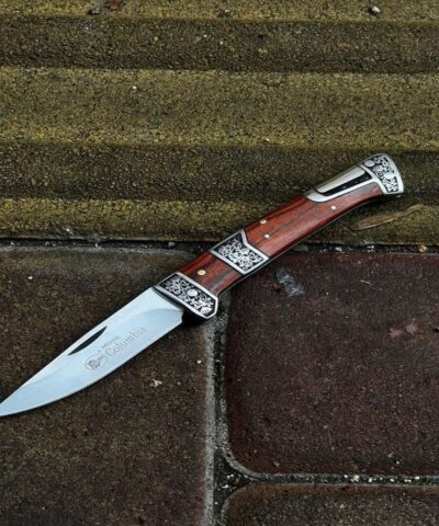 Alternative view of Columbia Company MB3936-A Gravür İşlemeli Ahşap Kabze Kamp Çakısı