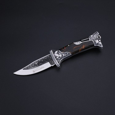 Columbia Company A3188-B Geyik İşlemeli Baba Avcı Bıçağı