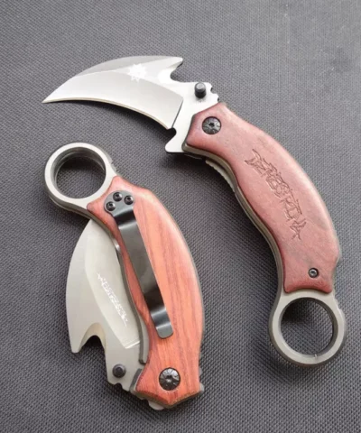 Alternative view of Fixed Blade Survival Ahşap Kabze Katlanır Karambit