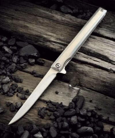 Gri İnce M390 Beyfendi Kamp Çakısı