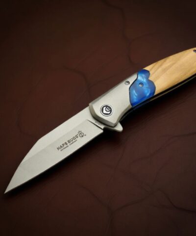 Haps Bugs CM135 Ahşap Kabze Tanto Otomatik Kamp Çakısı