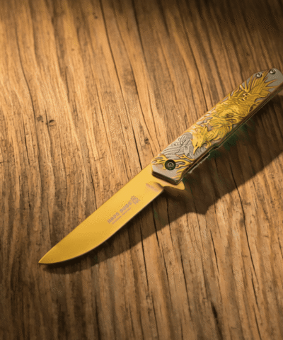 Haps Bugs HC-023 GD Gold Anka Kuş Motifli Kamp Çakısı