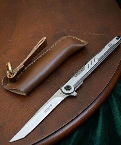 Alternative view of Haps Bugs M390 Deri Kılıflı Tanto Kamp Çakısı