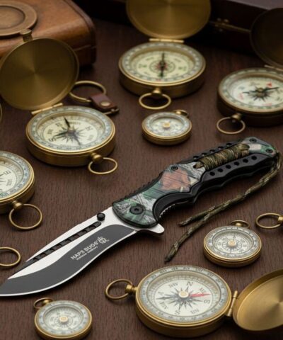 Haps Bugs SS420 Kamuflaj Paracord İpli Kabze Jungle Otomatik Kamp Çakısı