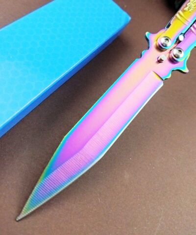 Benchmade Gökkuşağı Ejderha Desenli Kelebek