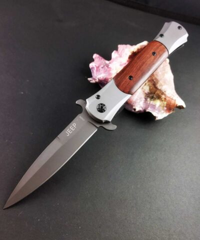 Jeep DA309 Ahşap Kabze Kamp Çakısı