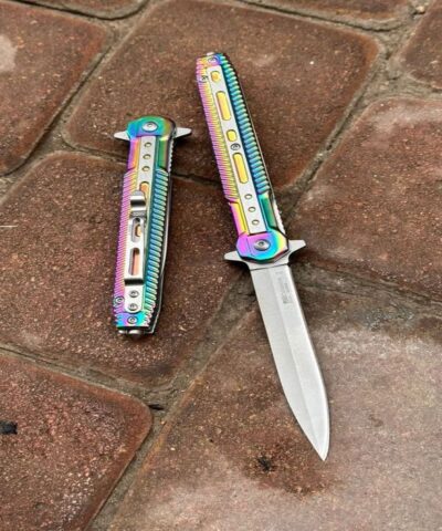 M390 Gökkuşağı Metal Beyfendi Kamp Çakısı