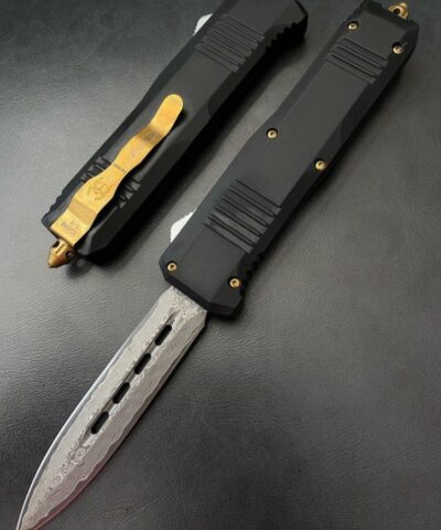 Microtech Çift Ağız Damascus İçten Çıkmalı Kamp Çakısı