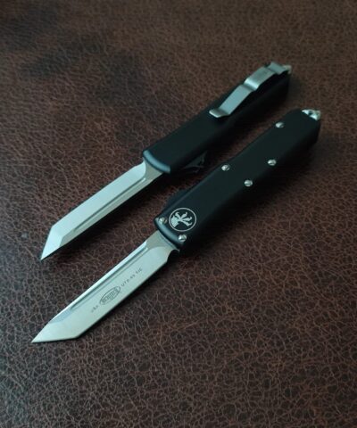 Microtech Ultratech Siyah Tanto Alüminyum Kasa D2 Çelik Kamp Çakısı