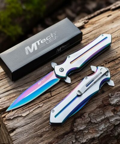 Mtech Gökkuşağı Metal Otomatik Kamp Çakısı