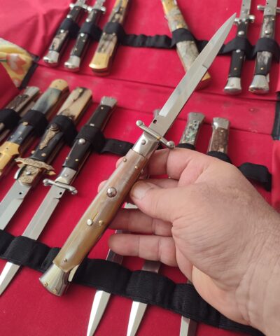 Orjinal Frank Beltrame 28 Cm Bal Boynuz Sap Swinguard İtalyan Stiletto